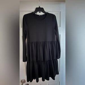 Zara Black Tiered Dress
